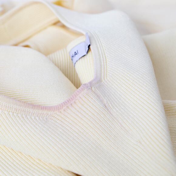 SIMKHAI Silas Knit Yellow Midi  Dress - Picture 9 of 9